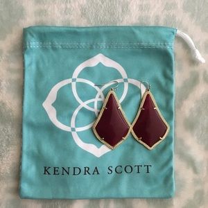 Kendra Scott Alexandra Earrings in Maroon Jade